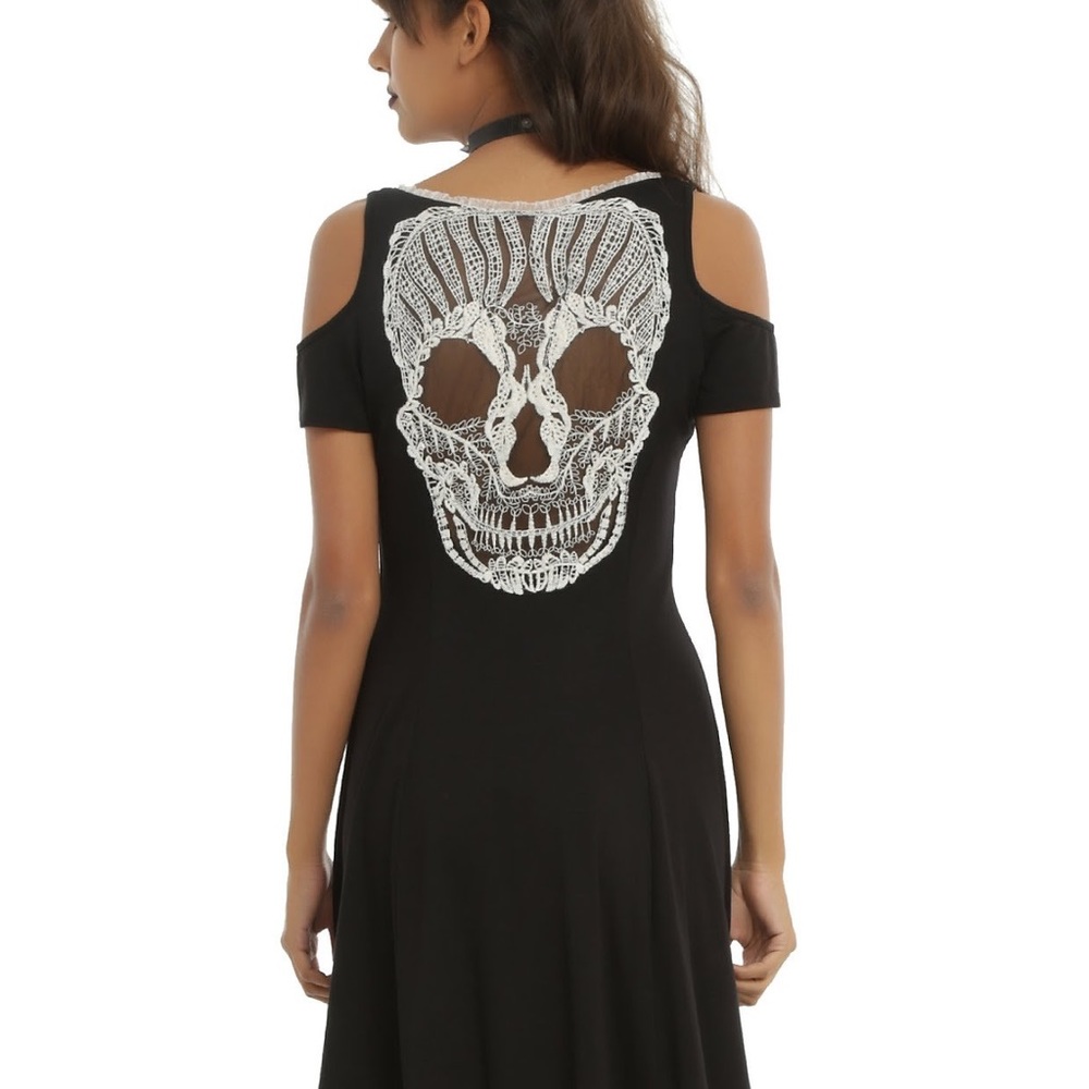 Hot topic lace skull skater dress